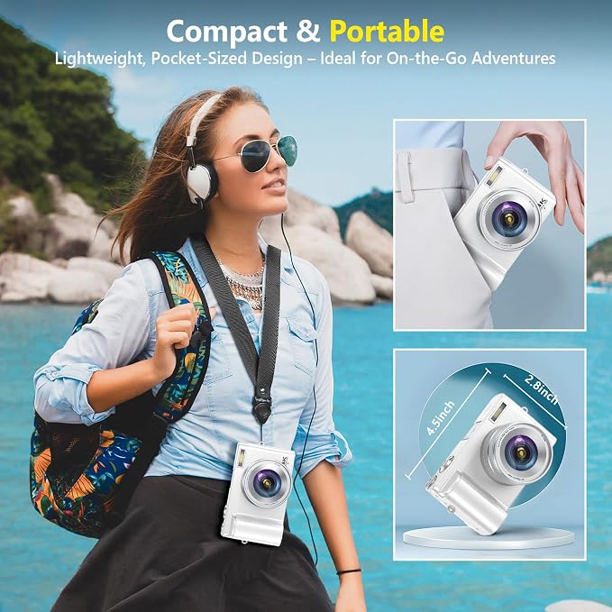 4K Digital Camera for Photography Autofocus, 64MP WiFi Vlogging Camera for - Image 5