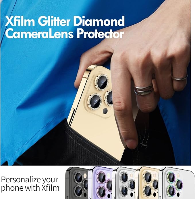 for iPhone 14 Pro/14 Pro Max Camera Lens Protector Bling, 9H Hardness - Image 5