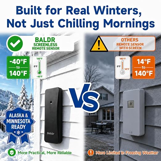 BALDR Wireless Indoor Outdoor Thermometer Weather Station - Image 8