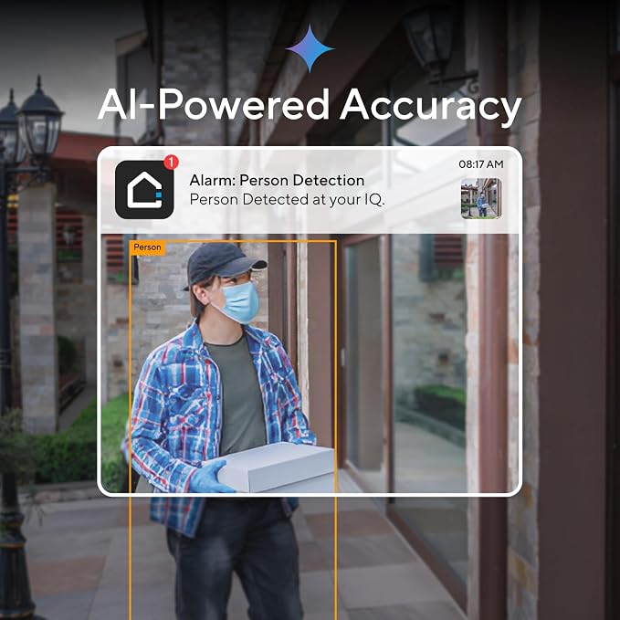 IQ 4K UHD Wired Gemini AI Security Camera – 160° Wide Angle, Free 7‑Day Cloud - Image 2
