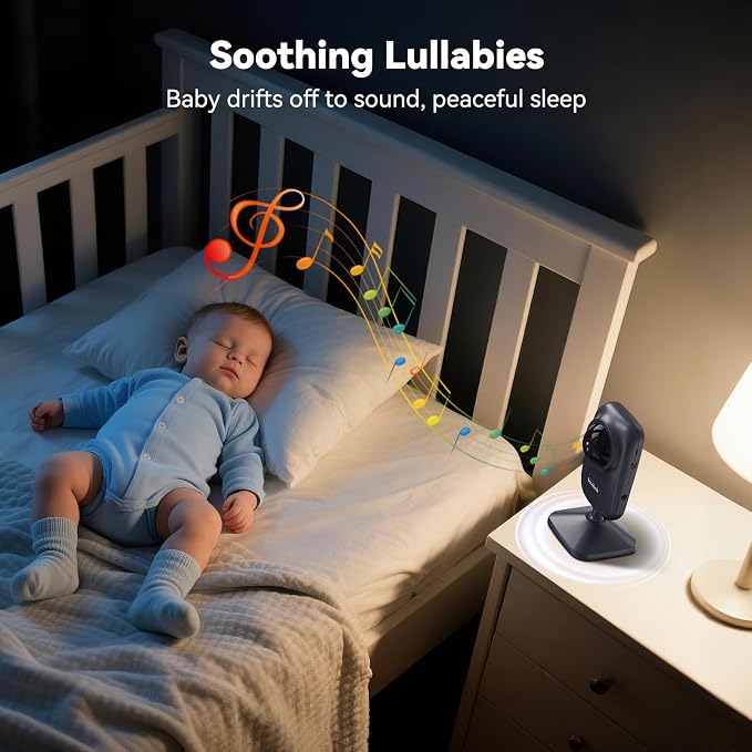 Video Baby Monitor with App, 2.8" Screen 14h Battery, Sound Detection, Night - Image 7