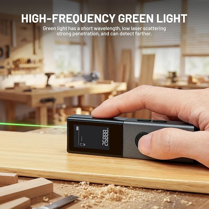 ATuMan Green Laser Distance Meter, 164Ft Laser Measure - Image 2
