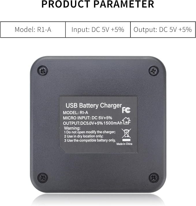 Battery Charger for Ring Rechargeable Battery, Dual Port Battery Charger - Image 6