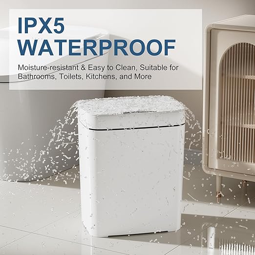 Vanpopubs 2 Pack 2.7 Gal Bathroom Trash Can - Image 7