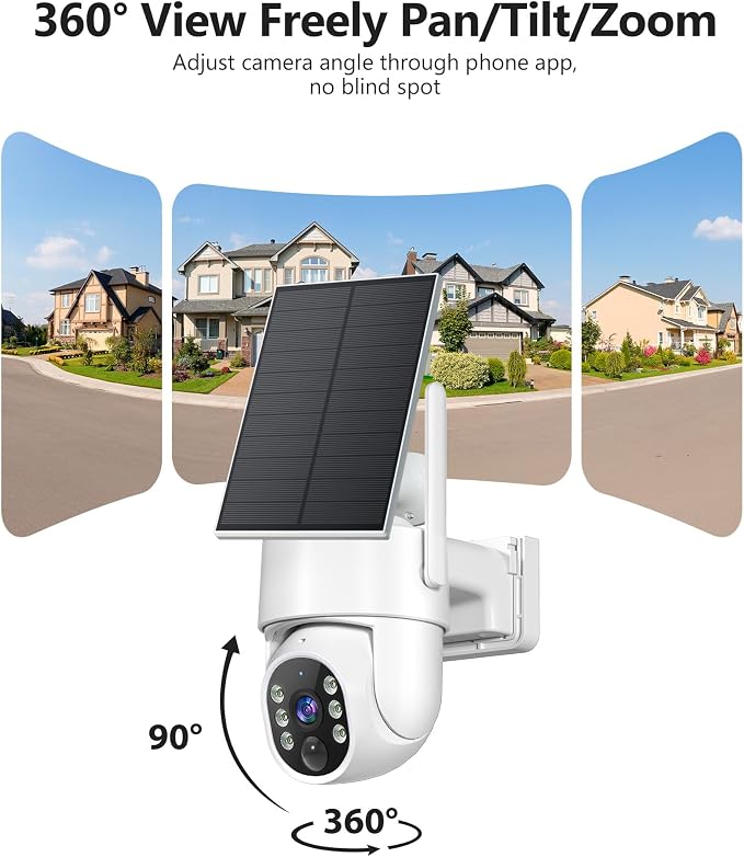 Gianteye 5G Solar Security Cameras Wireless Outdoor, 2K Cameras - Image 4