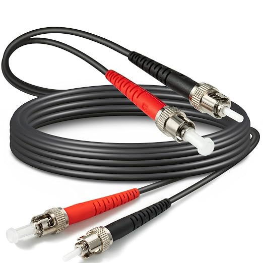 10ft / 3m Outdoor Armored OD-5mm OM1 ST to ST Fiber Cable, ST-ST Fiber Optic by Yunsufiberpro