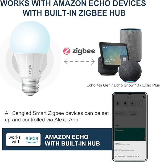 Sengled Zigbee Smart Light Bulbs, Smart Hub Required, Works - Image 6