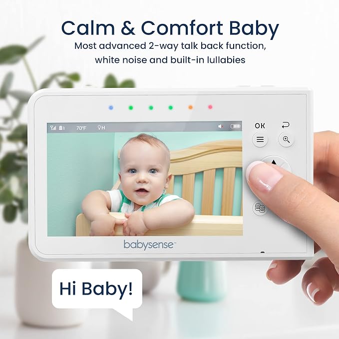 Babysense Baby Monitor with 2 Cameras and Audio 4.3", Non Wifi Baby Monitor - Image 7