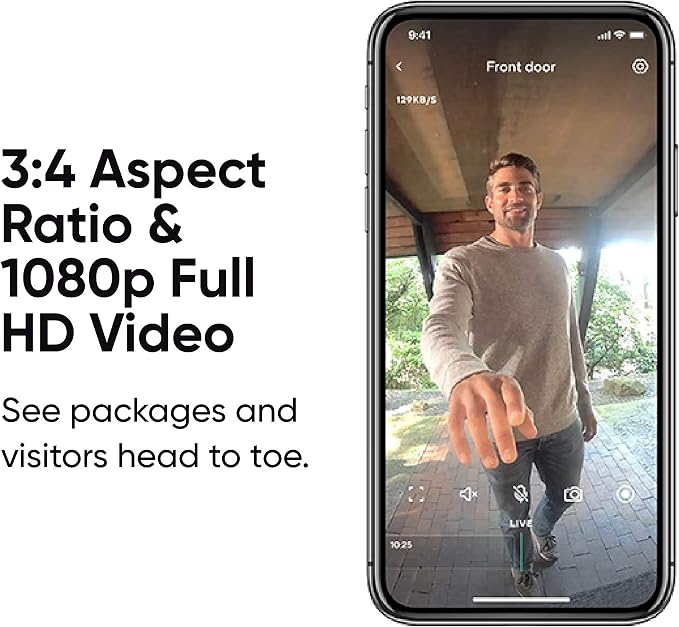 Wyze Video Doorbell, 1080p HD Video, 3:4 Aspect Ratio: 3:4 Head-to-Toe View - Image 3