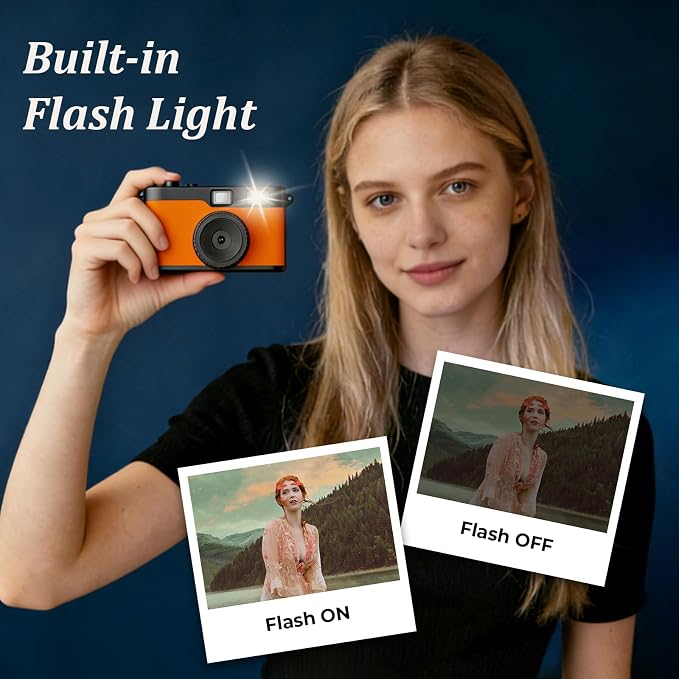 Screen Free Digital Camera, Reusable 12MP Vintage Digital Camera - Image 6
