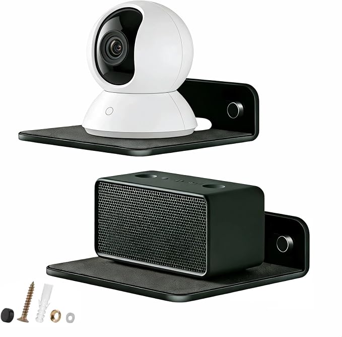 WISDING Small Floating Shelves, 4.25'' Wall Metal Speaker Mount Shelves by Unknown