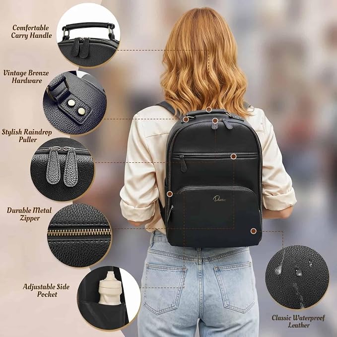 Camera Backpack Classic PU Leather - Image 5