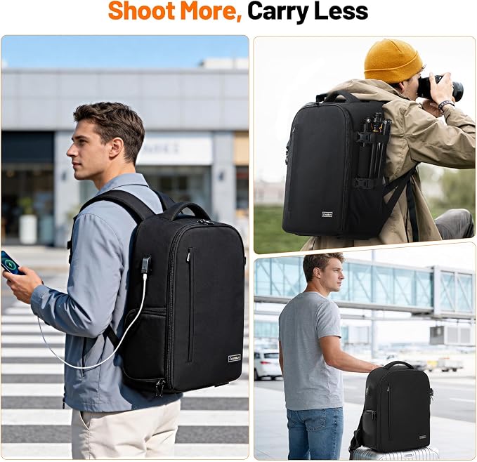 Cwatcun DSLR Camera Backpack，Large DSLR Camera Bag - Image 9