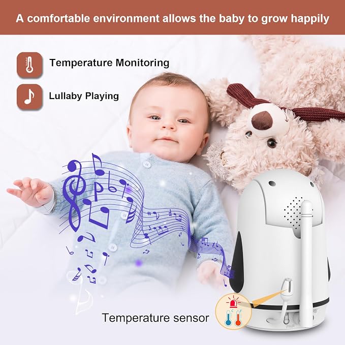 OKAIDI Video Baby Monitor with Camera and Audio, 30H Battery and 1000ft Range - Image 7