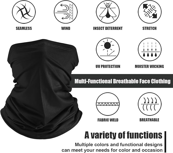Geyoga 6 Pieces Summer UV Protection Cooling Neck Gaiter Face Clothing Neck - Image 2