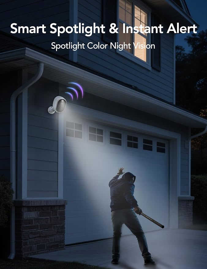 GNCC Solar Security Camera Wireless Outdoor, 2K Battery Powered Camera - Image 7