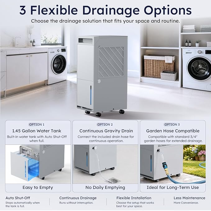 5000 Sq.Ft Dehumidifier with Pump, ENERGY STAR Most Efficient 2024, Max 100 - Image 6