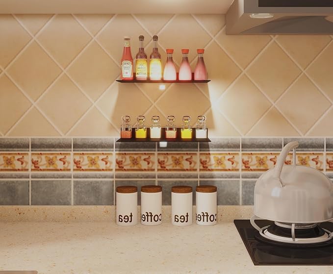 Floating Wall Shelves, 3.0mm Thick Aluminium Alloy Small Floating Shelf - Image 6