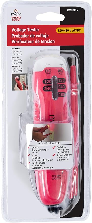 Gardner Bender GVT-392 Vibrating Solenoid Voltage Tester, 120 - 480 V AC/DC and - Image 3