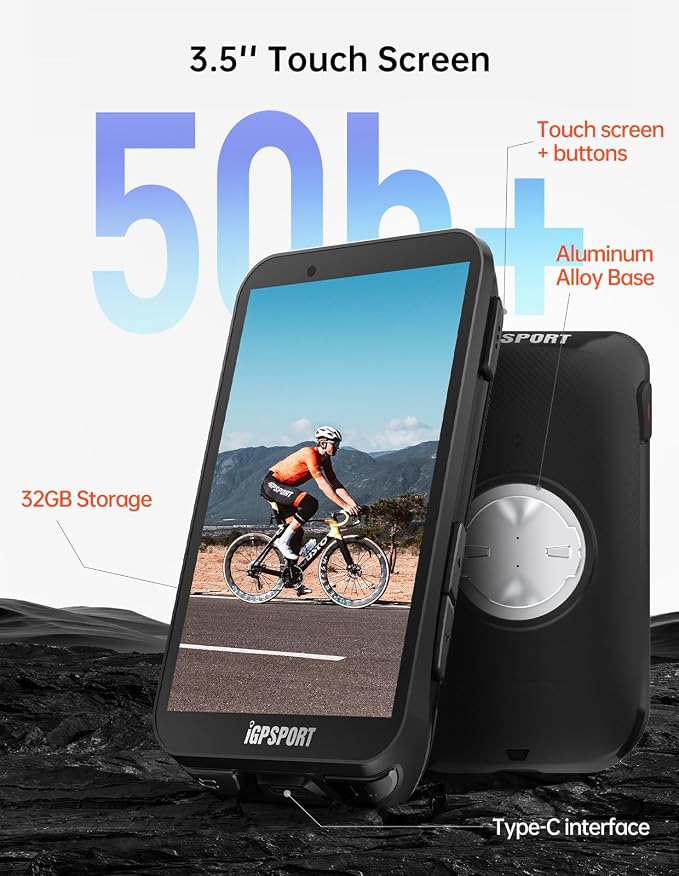 iGPSPORT iGS800 Bike Computer Touchscreen, 3.5'' Offline MAP Navigation WiFi - Image 7