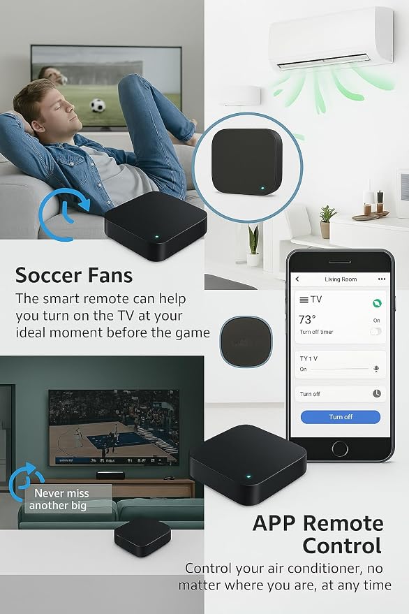 Wi-Fi Universal IR/RF Remote Hub 433.92 MHz Fixed-Code Only, App Control via - Image 5