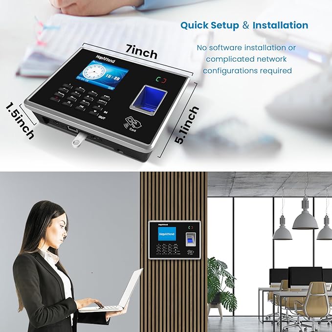 Time Clocks for Employees Small Business Automatic Calculate Hours, 0 Monthly - Image 7