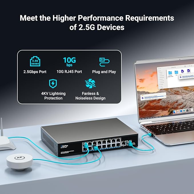 18 Ports 10Gb Unmanaged Ethernet Switch - Image 3