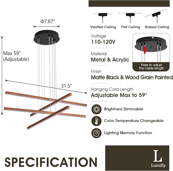 Modern Linear Pendant Light - Image 6