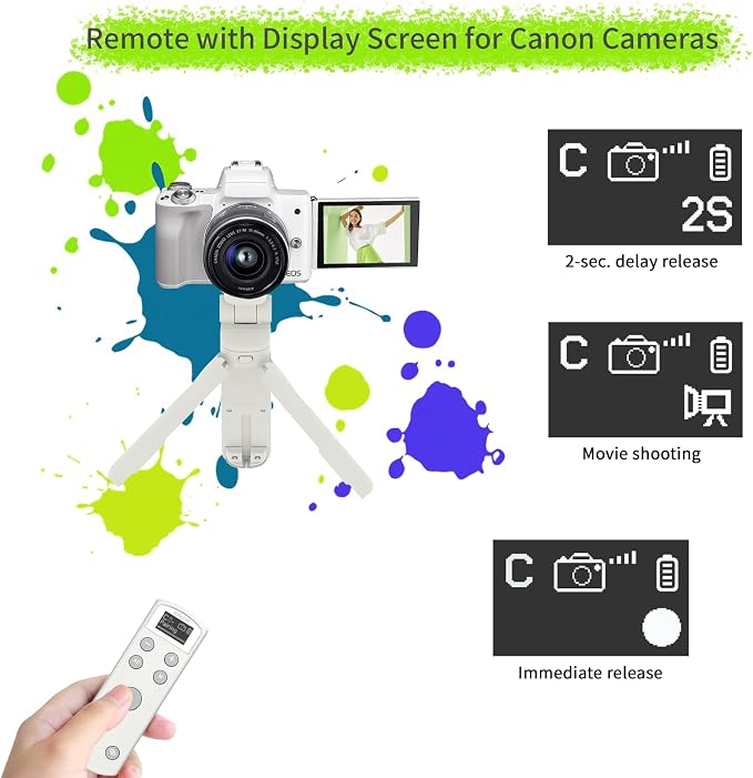 Remote Control for Canon Camera, Rechargeable Wireless Shutter Release - Image 4