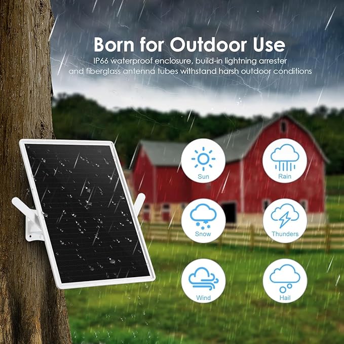 Outdoor Solar WiFi Outdoor Extender Signal Booster, Extends Coverage Up to 500ft - Image 5