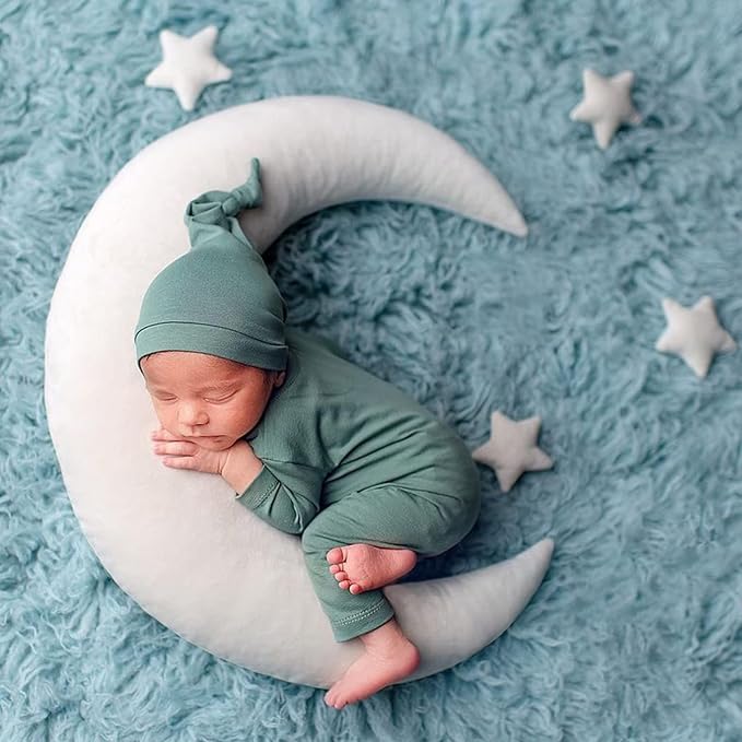 IGMaryBox Baby Moon Star Pillow Newborn Posing Pillow Newborn Photography - Image 7