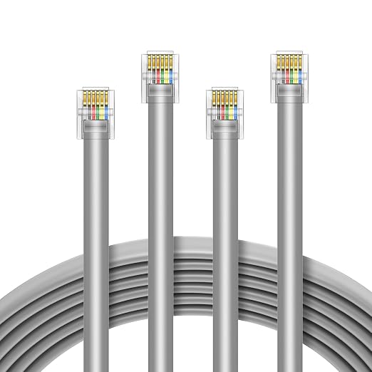 LanSenSu RJ12 Cable Phone Cord RJ12 6P6C Male to Male Straight Wired - Image 7