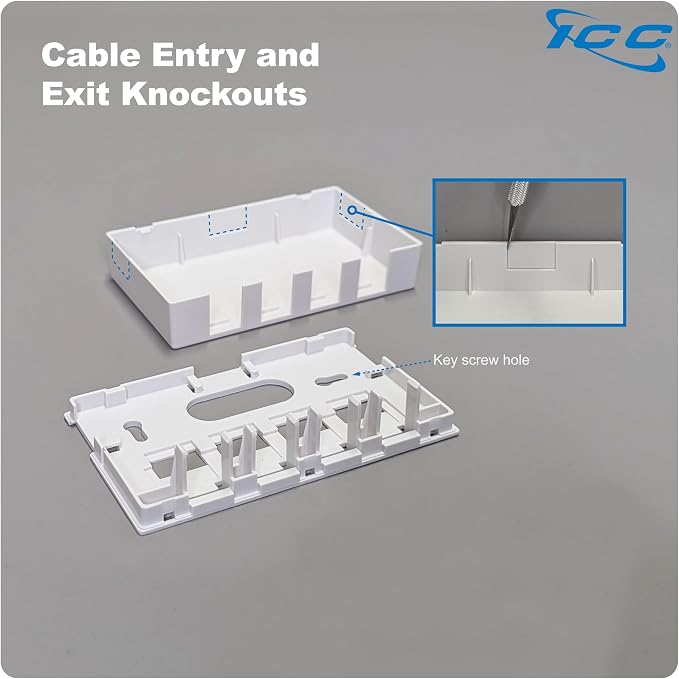 ICC 4 Port Surface Mount Box in White, 5 Pack, Works - Image 7