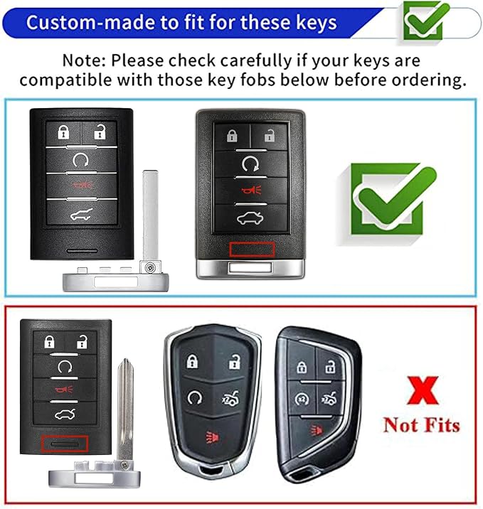 Keyless Entry Systems Key for Cadillac Key Fob Cover Shell - Image 2