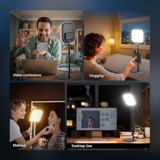 NEEWER Basics 10.8" Video Conference Lighting, 15W Bi Color Edge Lit Full - Image 7