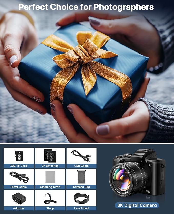 8K Digital Cameras for Photography, 2026 Autofocus 88MP WiFi Professional - Image 8