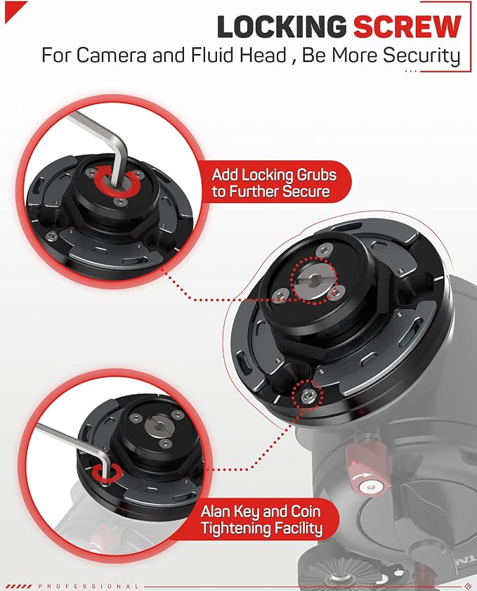 IFOOTAGE Quick Release Plate Seastar Q1S, Upgrade Camera Quick Connect Tripod - Image 5