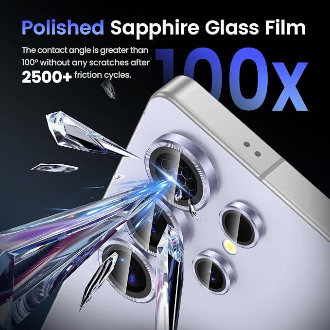 Tensea (3+2PCS Compatible with Samsung Galaxy S25 Ultra Camera Lens Protector - Image 6