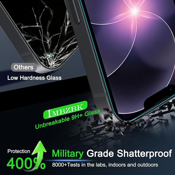 IMBZBK 3 Pack Screen Protector for iPhone 17e / iPhone 16e Accessories - Image 3