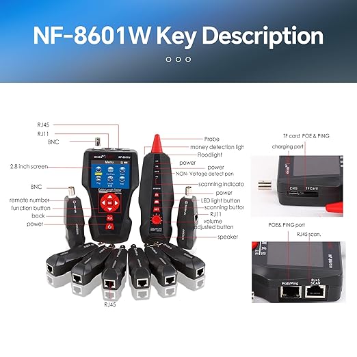 NOYAFA NF-8601W Network Cable Tester, LAN Ethernet Cable Tester RJ45 UTP STP - Image 5