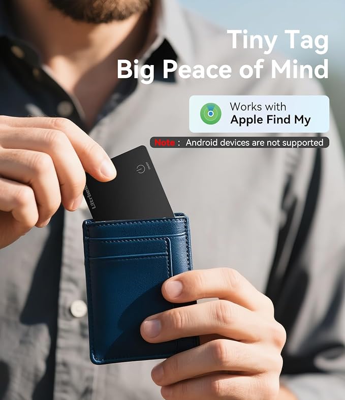Ultrbeka Rechargeable Ultra-Thin Wallet Tracker Card 0.094in IP68 Waterproof - Image 4