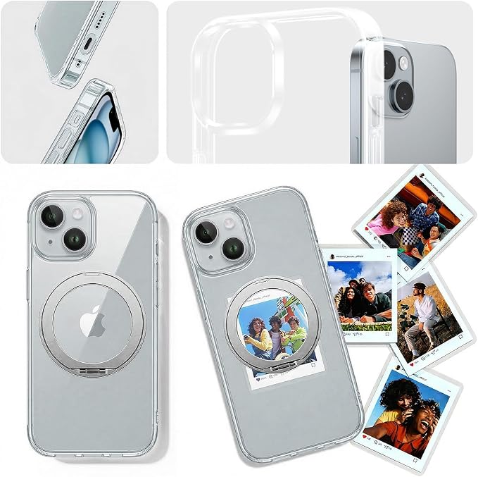 toushion 3 in 1 for iPhone 15 Plus Case Stand |Build in Kickstand, Screen - Image 7
