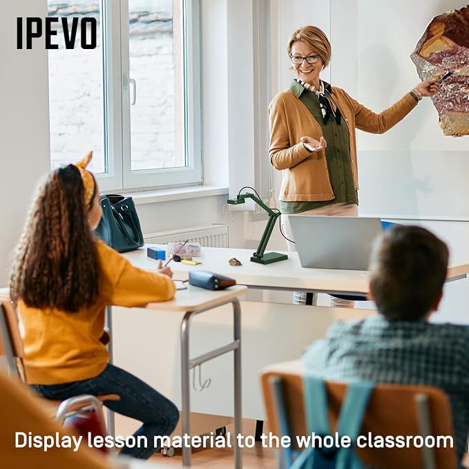 IPEVO V4K Ultra High Definition 8MP USB Document Camera — Mac OS, Chromebook - Image 2