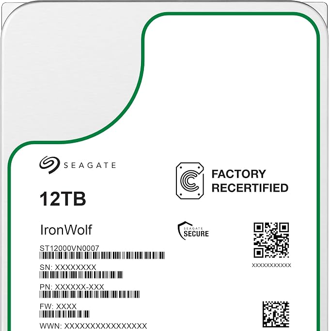 Seagate 12TB IronWolf NAS SATA Hard Drive 6Gb/s 256MB Cache 3.5-Inch Internal - Image 4