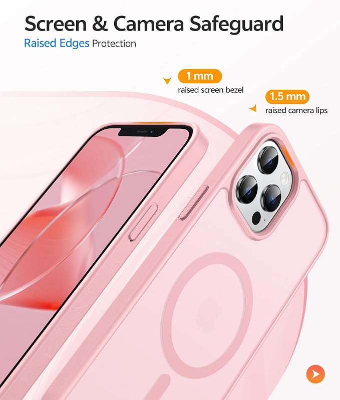 FNTCASE for iPhone 12 Pro Max Case: Translucent Matte Magnetic Phone Cover - Image 6