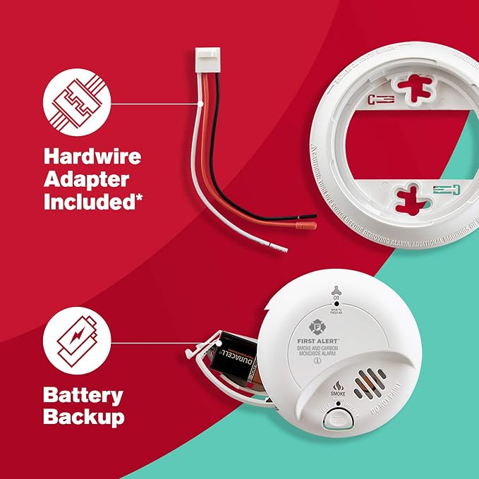 First Alert BRK SC9120B-6 Hardwired Smoke and Carbon Monoxide Detector - Image 5