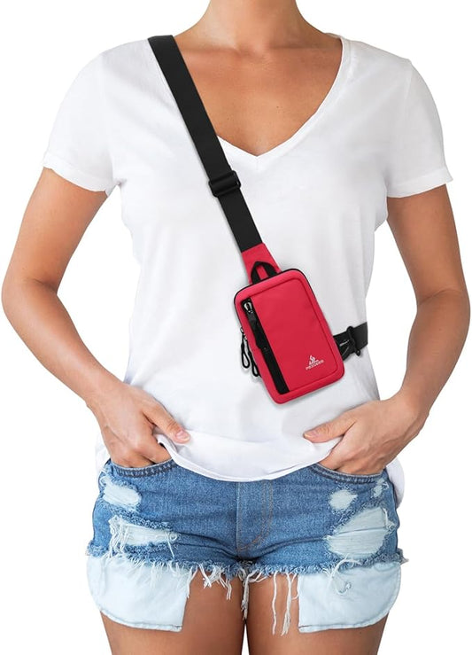 Peicees Small Crossbody Bag for Men Women Mini Sling Bag Travel Running Phone by Peicees