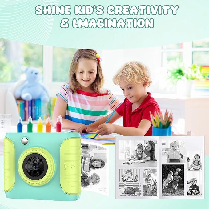 Instant Print Camera for Kids, 2.4 Inch Screen Kids Instant Cameras, Christmas - Image 7