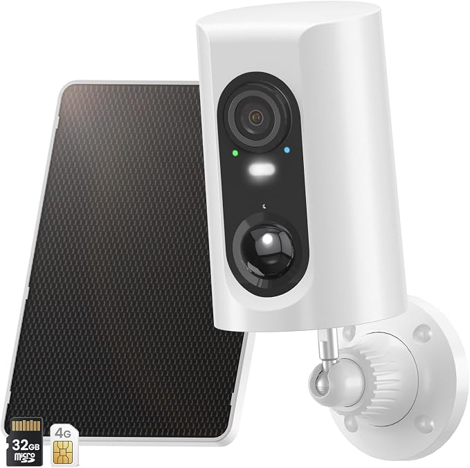 ANRAN 4G LTE Cellular Solar Security Camera Wireless Outdoor, 2K No WiFi Solar by ANRAN