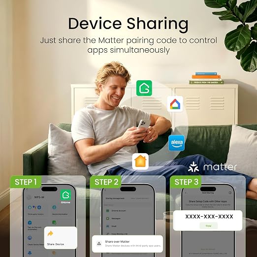 GHome Smart Plug Matter 15A, WiFi Smart Plugs Compatible - Image 5